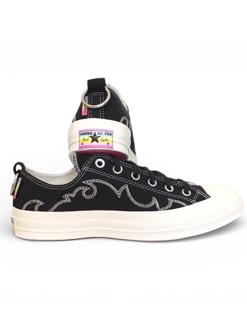 Converse Women’s 9 / Men’s 7 NWOT Chuck Low Pride Black Sneakers Shoes A10215C